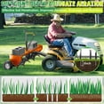 thumbnail image 4 of 48" Tow Behind Lawn Plug Aerator with Universal Hich, Orange Painted Galvanized Steel with Tray and Inflatable Wheels, Pull Behind Aerator for Garden, Farm and Lawn, 4 of 7