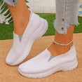 thumbnail image 2 of YOUYEDIAN Sneakers for Women Versatile Mesh Knit Round Toe Casual Soft Comfy Sneakers Fashion Slip On Stretch Walking Shoes, 2 of 5