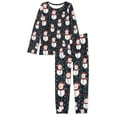 thumbnail image 4 of Suhoaziia Cute Nightwear for Women Sleepwear Snug-Fit Happy Christmas Loungewear Comfy Fall Winter Warmth Outfits,Fit for Adult Size 5XL Multi-Saeson 2PCS Nightwear, 4 of 5