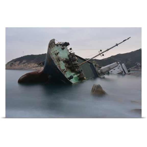 Great BIG Canvas K.C. Chan Poster Print entitled Ship Wrecked