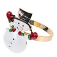 thumbnail image 2 of KAKOWELY 4 anillos para servilletas con forma de muñeco de nieve navideño, hebillas decorativas para servilletas de muñeco de nieve, 2 of 5