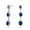 Blue, variant on Womens Timeless Triple Halo Simulated Blue Sapphire CZ Long Statement Chandelier Earrings Cubic Zirconia