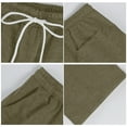 thumbnail image 5 of Dresfit Men's Wide Leg Sweatpants Baggy Uncuffed Trousers Heavyweight Drawstring Open Bottom Pants Long Loose Uncuffed Y2k Joggers with Pockets Army Green 2XL, 5 of 9
