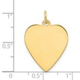 thumbnail image 2 of Auriga Fine Jewelry 14K Yellow Gold Plain .027 Gauge Heart Disc Charm (L- 27mm, W-21mm) for Women, 2 of 4