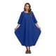 thumbnail image 2 of Vestido largo informal de algodón de manga larga para mujer, holgado, de talla grande, irregular, estilo jersey., 2 of 7