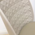 thumbnail image 3 of Modern Plastic Dining Accent Side Chair with Leatherette Seat Cushion - Set of 2, 3 of 5