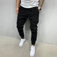 thumbnail image 2 of Vedolay Pants for Men Fit Straight-Legs Drawstring Loose Pants Black,S, 2 of 5