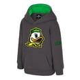 thumbnail image 2 of Toddler Colosseum  Charcoal Oregon Ducks Big Logo Volume Fleece Pullover Hoodie, 2 of 3
