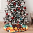 thumbnail image 5 of Sikiie Cool Camel Oasis Vibes 30-48 inches {designName} Print Christmas Tree Skirt Snowman Xmas Tree Skirt with Edge Christmas Decorations for Holiday Party-30", 5 of 7