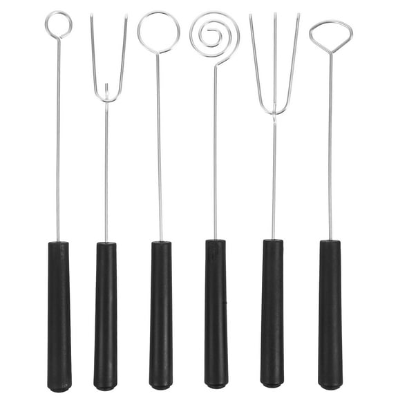 6pcs Stainless Steel Fondue Forks Chocolate Dipping Tools Assorted Forks Baking Supplies Kitchen Tools Fruit Forks