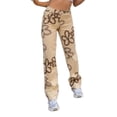 thumbnail image 2 of Seyurigaoka Women Straight Leg Jeans High Waist Floral Print Loose Denim Pants, 2 of 9