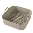 thumbnail image 1 of Olla de silicona, bandeja para hornear con calefacción de alta temperatura, forros para freidora de aire para restaurante, accesorios de cocina Herramientas y accesorios para hornear Marrón/L Bewildely HA007280-05, 1 of 6