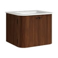 thumbnail image 5 of Modway Zia 24" Wall-Mount Bathroom Vanity with Marble Sink in Walnut, 5 of 10