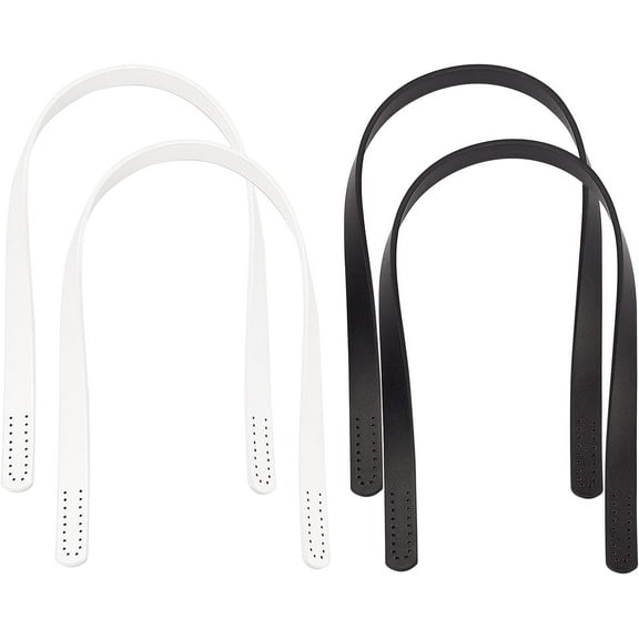 24.5inches 4pcs 2 Colors Leather Bag Handle Replacement Handles Handbag Decoration Bags Handles for DIY Bag Handles Making with Imitation Leather Mixed Color