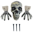 thumbnail image 3 of 3Pcs/Set Halloween Skeleton Ornaments Ground Plug Skeleton Skeleton Set Head and Hands Set for Halloween Haunted House Props, 3 of 9