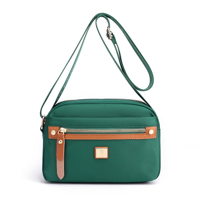 Bolso bandolera de mujer de tela de nailon de color liso, bolso de hombro para madre