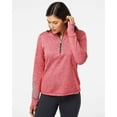 thumbnail image 1 of Women`s Brushed Terry Heathered Quarter-Zip Pullover, XL, 1 of 1