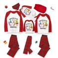 thumbnail image 1 of Pijamas familiares navideños a juego, conjuntos de pijamas a cuadros blancos y negros, My Gnomies, Christams en julio, 1 of 4