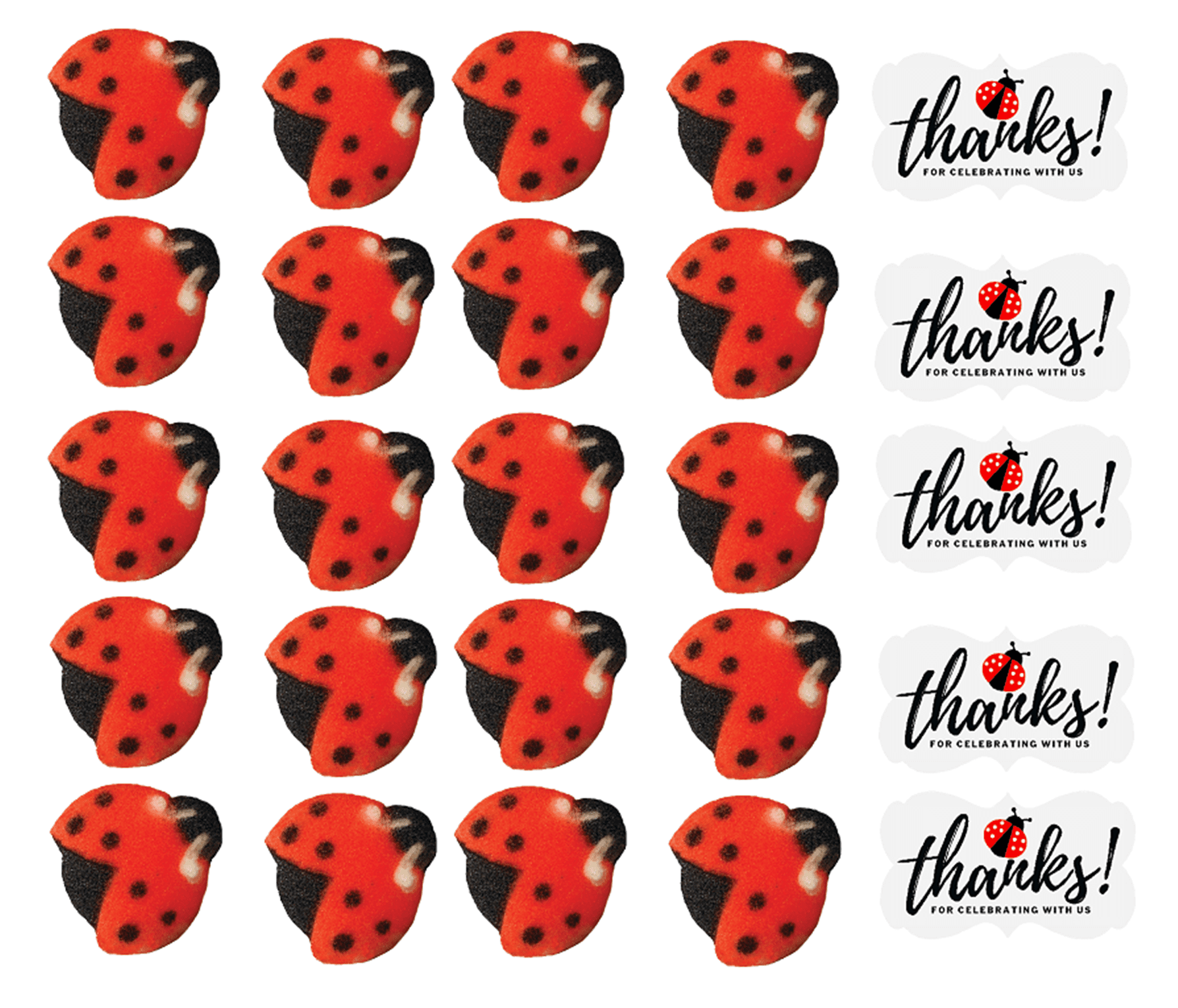 Ladybug Birthday Baby Shower Party Decoration Supplies Spring Party Decor LILIPARTY 24Pcs Glitter Ladybug Cupcake Toppers Flowers Mushroom Cupcake Toppers Garden Party Cupcake Picks 