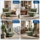 thumbnail image 2 of Yeshouse Sillón giratorio moderno de chenilla con asiento de 360°, cojines gruesos capitoné y un solo brazo, ideal para sala de estar o dormitorio, 2 of 7