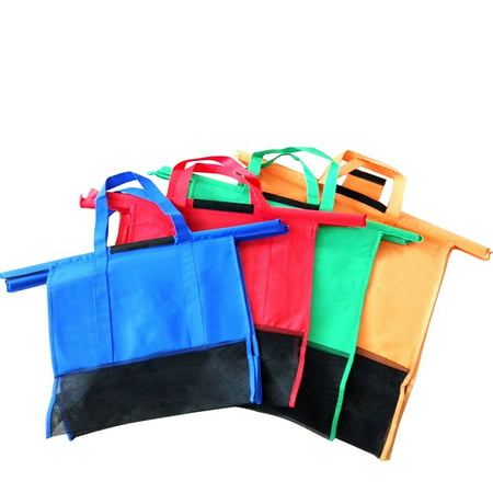 Thicken Cart Trolley Supermarket Shopping Bags Foldable Reusable Eco-Friendly Shop Handbag Totes for (Best Cart Bag 2019)