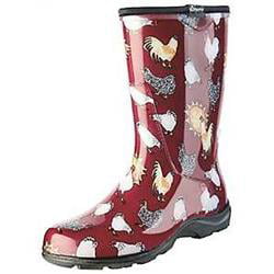 Sloggers 5116CBR10 Size 10 Women Garden Shoe Red Barn Chicken Waterproof 4273025 for sale online 