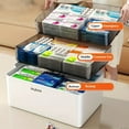 thumbnail image 6 of 3-Tier Medicine Organizer Portable First Aid Kit for Home with Leather Handle, 6 of 8