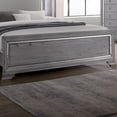 thumbnail image 5 of Furniture of America Hariston Wood Cal King Bed with LED Lights in Light Gray, 5 of 5