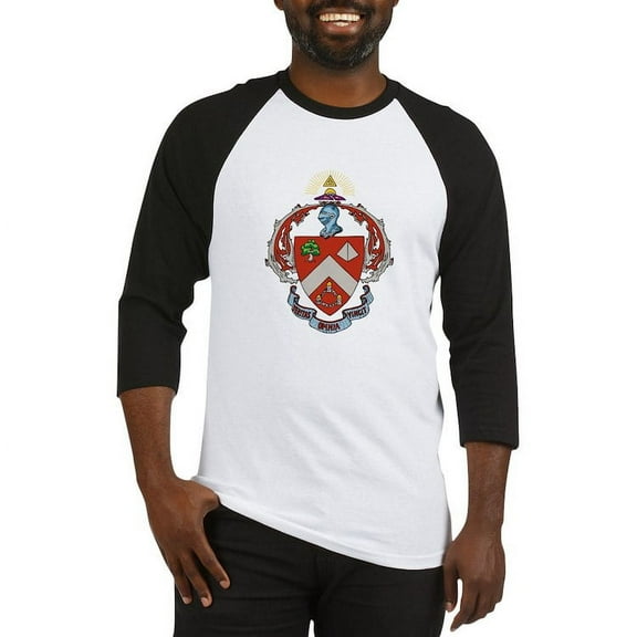 CafePress - Triangle Coat Of Arms Baseball Jersey - Cotton Baseball Jersey, 3/4 Raglan Sleeve Shirt
