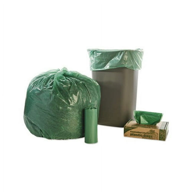 Green, Trash Bags & Can Liners, 33 Gallon, 33 x 39, 2 Mil, LLDP, 150/Carton