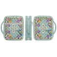 thumbnail image 2 of Yuyamidu Colorful Floral Bible Cover for Women Large Quilted Case with Handle Cross Bible Bag and Carrying Case Study Supplies Accessories Christian Gifts for Women, 2 of 8