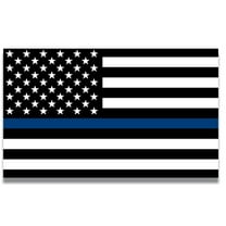 Magnet Me Up Thin Blue Line American Flag Vinyl Automotive Magnet, 7x12 Inches