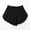 Black, variant on ERkkoi Pajama Shorts Women Summer Lounge Shorts Solid Ruffle Elastic Waist Pyjama Mid-Length Sleep Shorts Women Pj Bottoms Black L