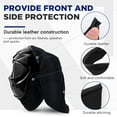 thumbnail image 3 of 2 Pcs Welding Helmet Cover and Helmet Bib Set, Welding Accessories with Press Fit Seal for Neck Protection, Fits Most(Black), 3 of 6