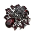 thumbnail image 1 of Vintage 5cm Diamante Crystal Flower Clamp Pinza De Pelo Pinza De Agarre Púrpura Sunnimix Garra de pelo grande para mujer, 1 of 3