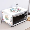 thumbnail image 3 of Microwave Oven Cover Cute Pattern Dustproof Oil Proof Machine Protector Decorative Kitchen Appliance Cover Nordic Style Simple Parts(01), 3 of 5
