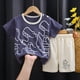 thumbnail image 3 of Conjunto de manga corta para niños Heldig camiseta de verano de algodón para niñas dos piezas ropa moderna, 3 of 6