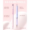 thumbnail image 4 of Nicpro 22PCS Pastel Mechanical Pencils Set in Case, Art Cute Drafting Pencil 0.5, 0.7, 0.9 mm, 2mm Lead Pencil Holders for Sketching Drawing With 11 Tube (4B 2B HB 2H Colors) Lead Refills, 3 Erasers, 4 of 5