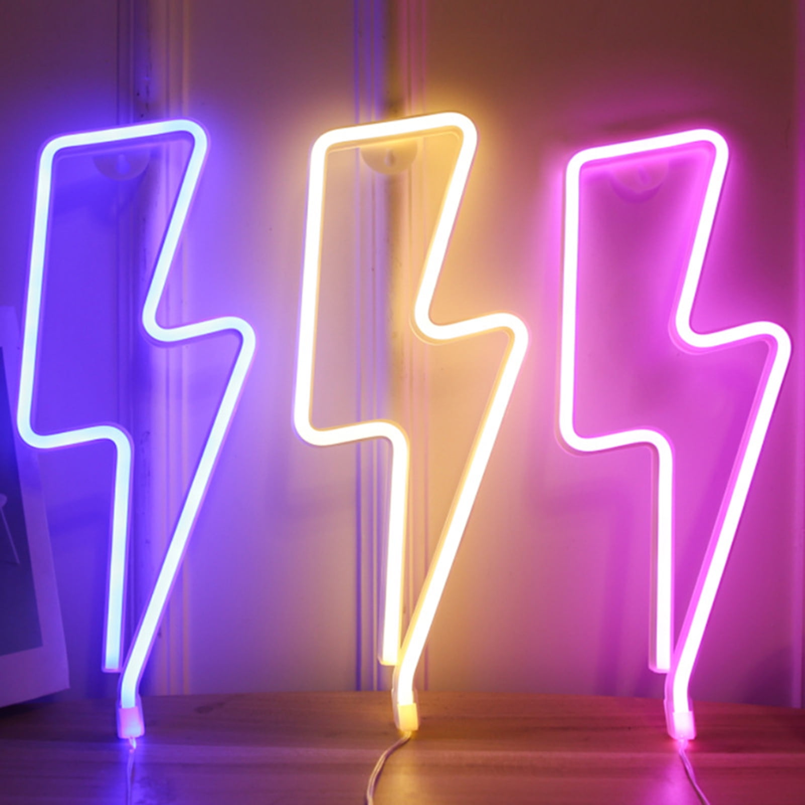 BetterZ Colorful LED Light Portable Neon Sign Lamp Wall Decoration for Rome Home Party - Walmart.com