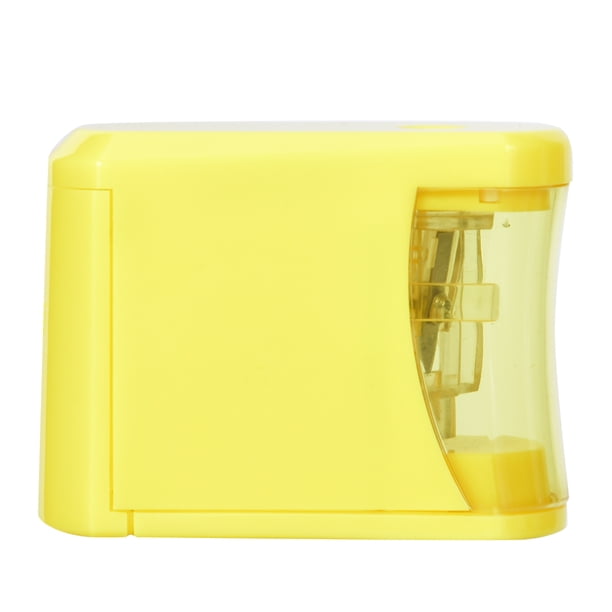 Sacapuntas, sacapuntas eléctrico, sacapuntas ABS amarillo, papelería, diseño a prueba de futuro