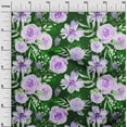 thumbnail image 3 of oneOone Georgette Viscose Green Fabric Leaves & Clover Craft Projects Decor Fabric Printed By The Yard 42 Inch Wide, 3 of 6