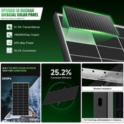 WERCHTAY N-Type 18BB 300 Watt Bifacial Solar Panel, with 25% Efficiency, Grade A+ Cells, IP65, for RV, Trailer, Marine, Rooftop, Farm, Off Grid
