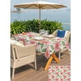 thumbnail image 5 of Outdoor Tablecloth with Umbrella Hole for Patio/Picnic/Party/Camping, Flowers Waterproof Table Cloth Rectangle Table Cover Washable, Pink Spring Floral Elegant Pastoral Rustic (54"x 80"), 5 of 8