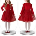 thumbnail image 3 of JUSLIO Dresses for Girls Tulle Ruffle Long Sleeve Girls Dress Round Neck Winter Casual Dresses, 3 of 9