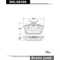 thumbnail image 4 of Centric Parts 300.08380 Semi Metallic Brake Pad with Shim, 4 of 5