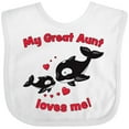 thumbnail image 3 of Inktastic My Great Aunt Loves Me Orca Family Boys or Girls Baby Bib, 3 of 4