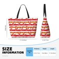 thumbnail image 4 of Pofeuu Red Lobster Print Beach Bag,Waterproof Sandproof Beach Tote Bag, Large Capacity Foldable Beach Bags for Women, 4 of 7