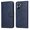 Blue, variant on Wallet Phone Case for Realme 10 Pro 5G with Card Holder and Stand Function Blue