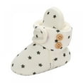 thumbnail image 5 of GYRATEDREAM Newborn Infant Baby Girl Boy Cotton Booties Stay On Sock Slippers Soft Bedroom Shoes Non-Skid Ankle Boots Toddler Crib Warm Shoe First Walker Birthday Shower Gift 0-18M, 5 of 12