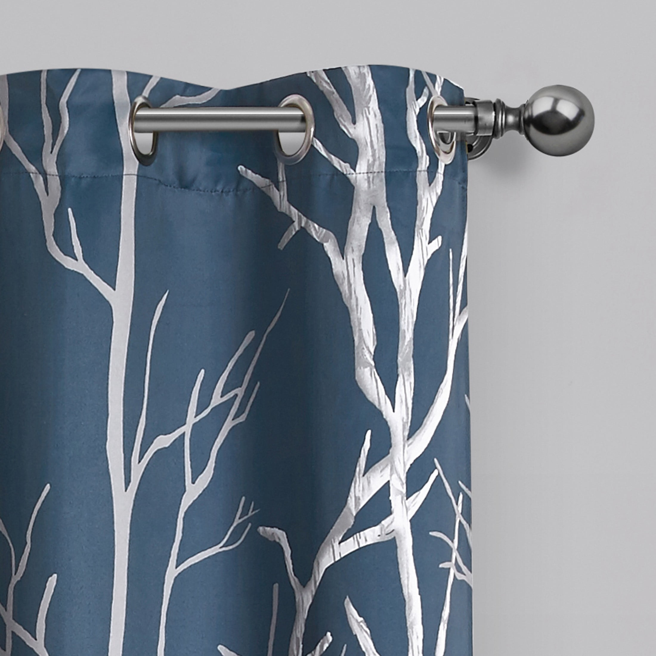 VCNY Home Kingdom Blue Branch Grommet Blackout Curtain, 40" x 84"